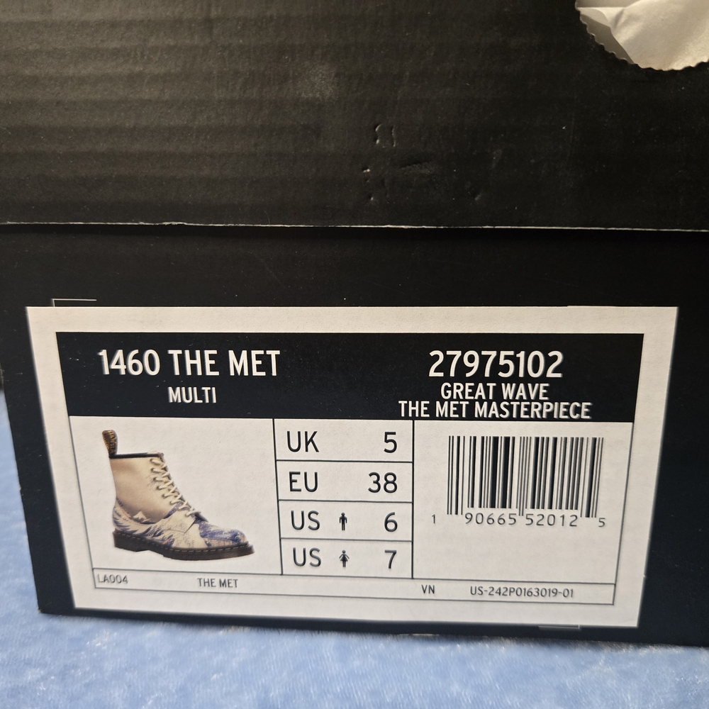 Dr. Martens Women's Blue and Cream Boots - Picture 2 of 8